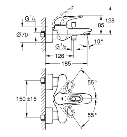33591LS3 Eurostyle чешма за када thumb 2