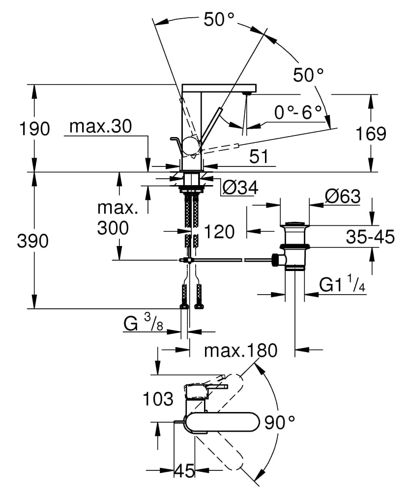 23871AL3 Grohe Plus M-size чешма за мијалник thumb 5