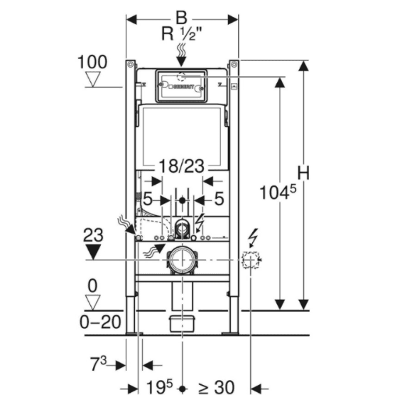 Вградно казанче Duofix Basic, Delta thumb 3