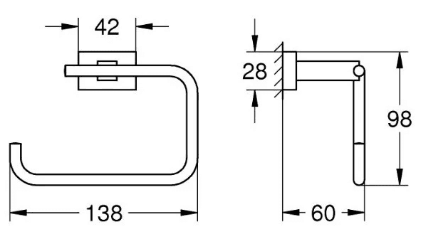 40507001 Essentials Cube држач за тоалет хартија thumb 2
