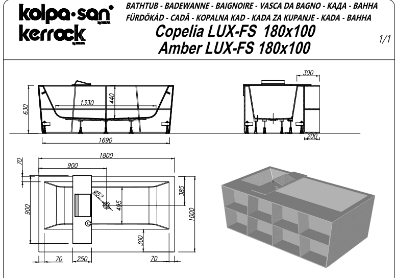 Copelia LUX-FS 180x100 cm thumb 2