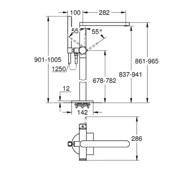 23846003 Grohe Plus чешма за када од под thumb 3